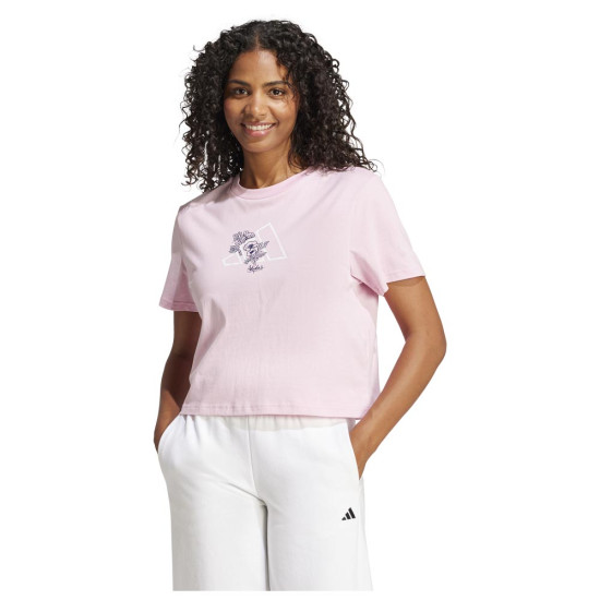 Adidas Γυναικεία κοντομάνικη μπλούζα Tech Illustrate Graphic Loose Fit Cropped Tee Adidas Γυναικεία κοντομάνικη μπλούζα Tech Illustrate Graphic Loose Fit Cropped Tee